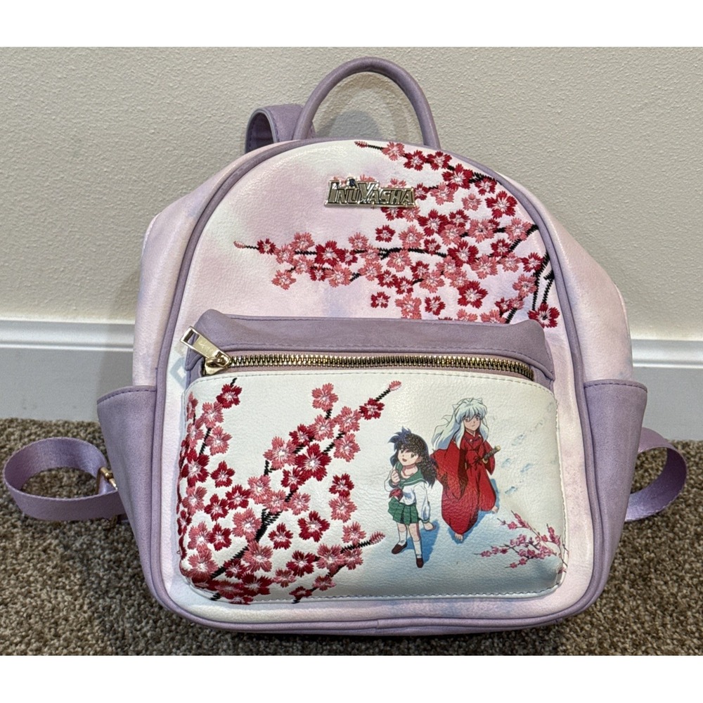 InuYasha Kagome & InuYasha Cherry Blossoms Mini Backpack Bioworld Merch Unique